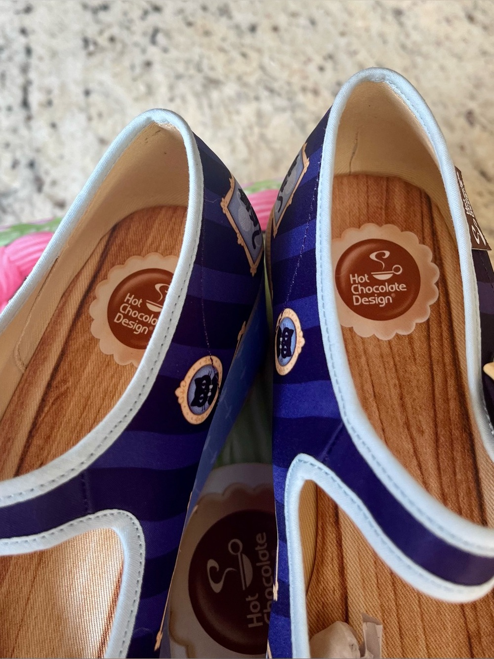 BNWT Hot Chocolate Design Purrfect Time Kitsch Kitty platform Mary Janes - Picture 6 of 9